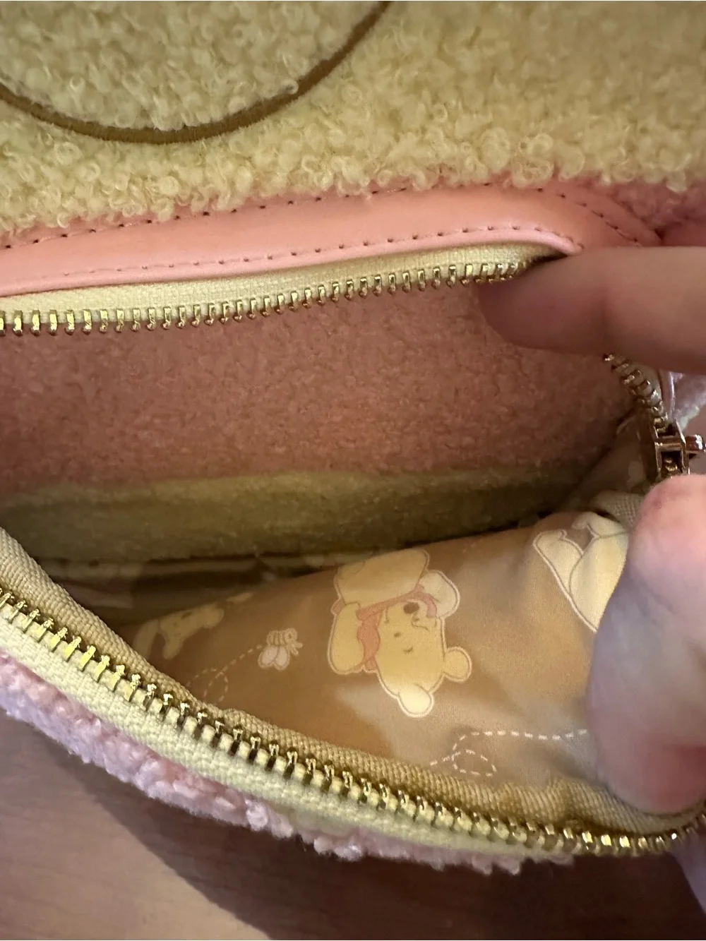 Loungefly Pastel Pink & Cream Sherpa Mini Backpack